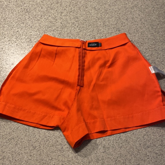 Kate Spade Saturday Cotton Polyester Orange Shorts Size 0 - Picture 5 of 7